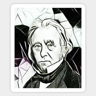 Thomas Babington Macaulay Black and White Portrait | Thomas Babington Macaulay Artwork Magnet